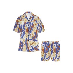 Bohemian meadow 0097 Women's V-Neck Short Pajama Set