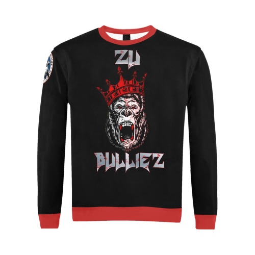 Zu Bulliez All Over Print Crewneck Sweatshirt for Men (Model H18)