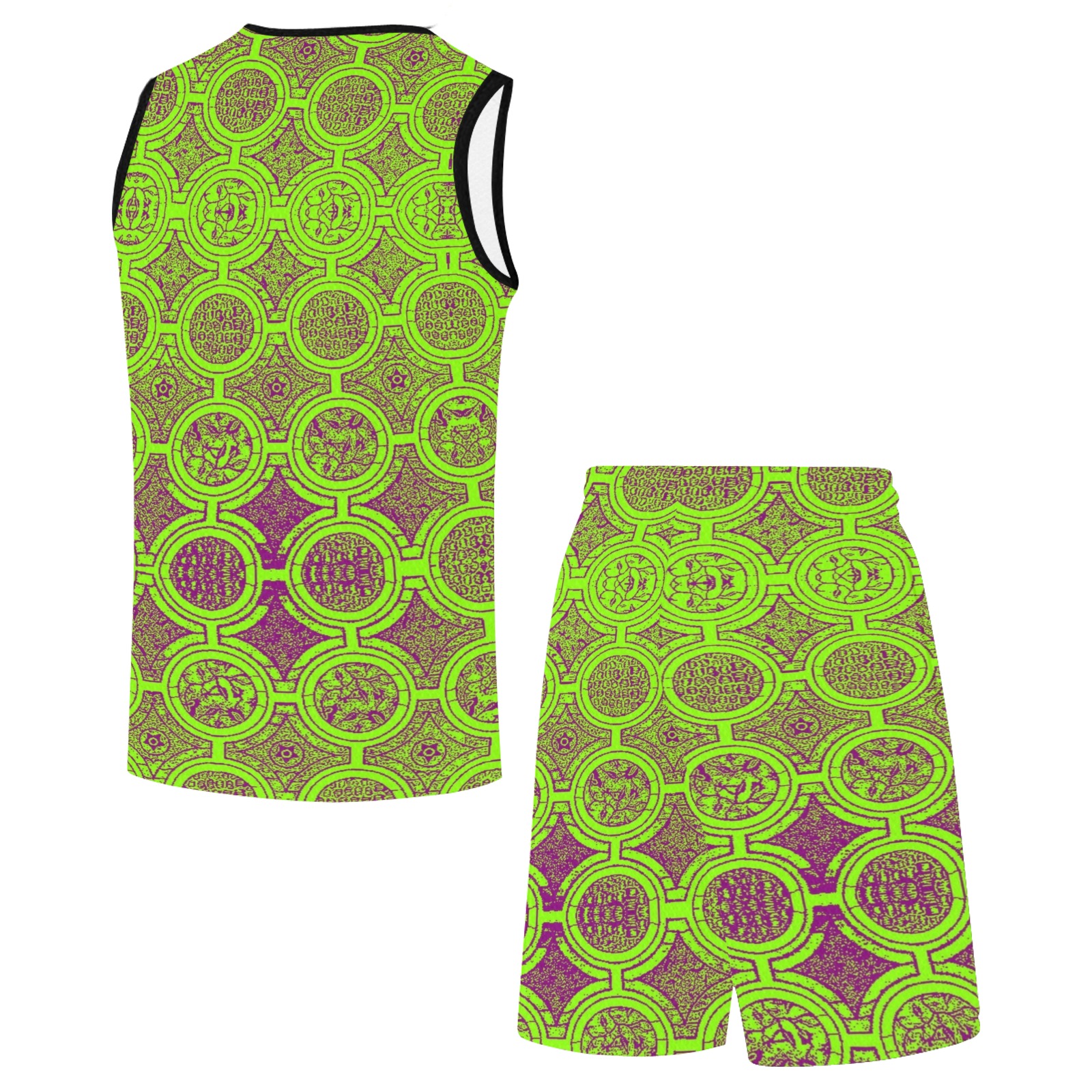 AFRICAN PRINT PATTERN 2 Basketball Uniform with Pocket