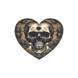 Gold Skull Heart Shaped Mouse Pad Heart-shaped Mousepad