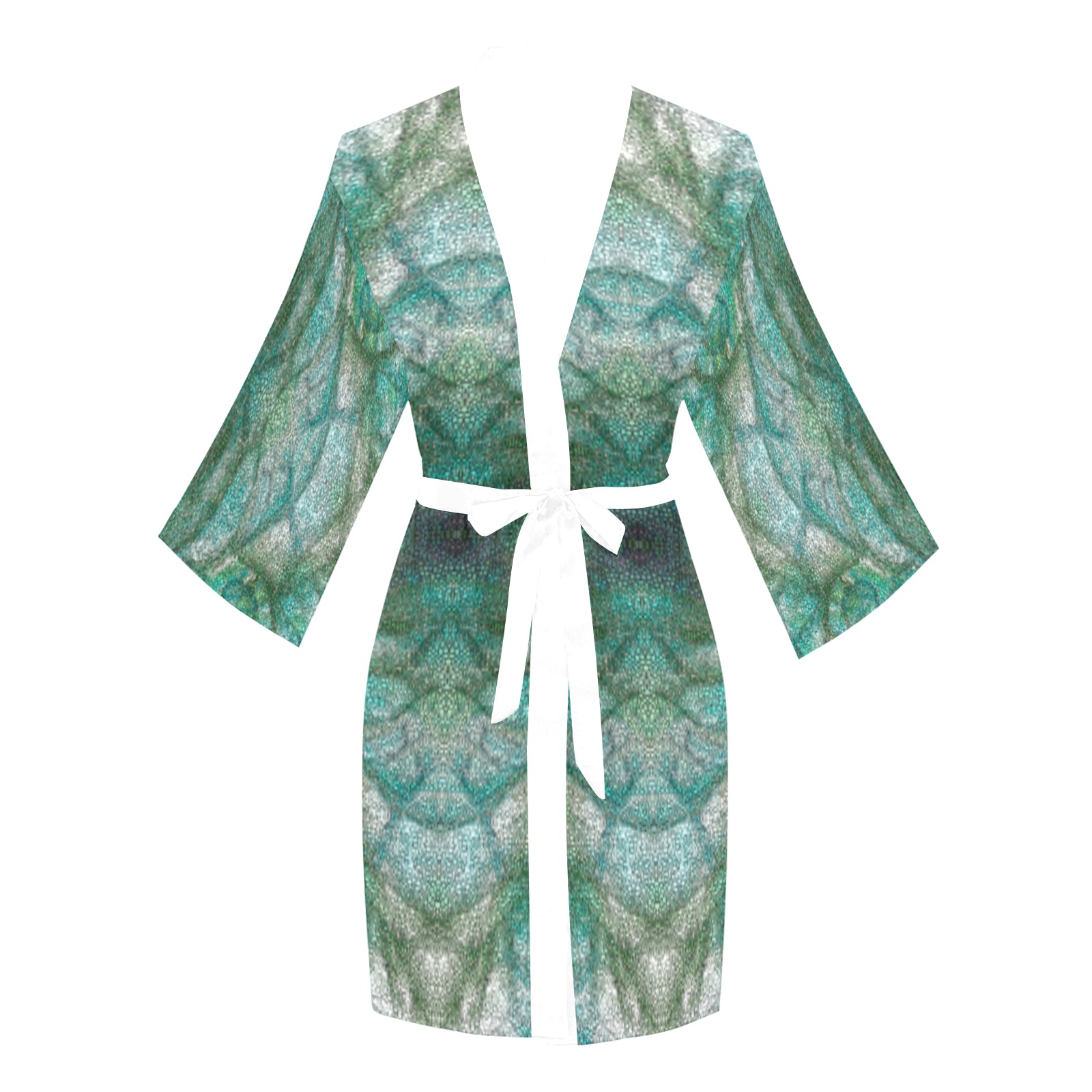 impression Long Sleeve Kimono Robe