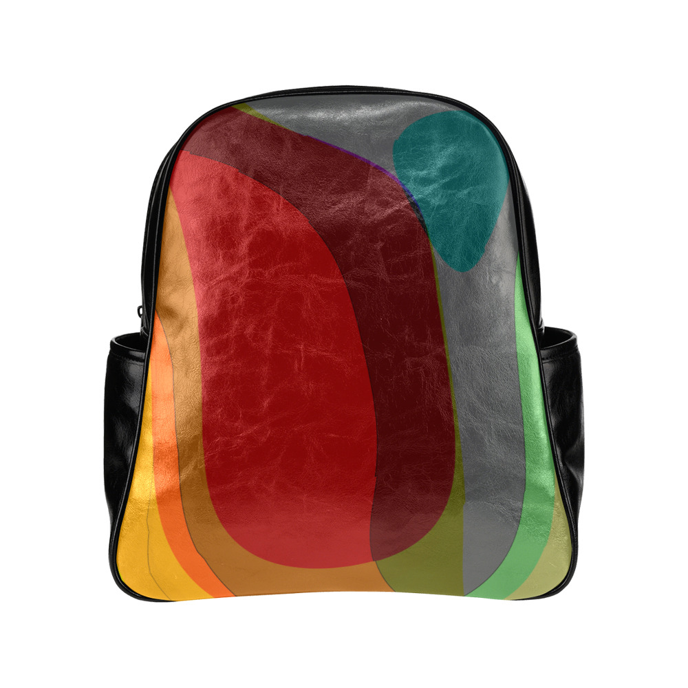 Colorful Abstract 118 Multi-Pockets Backpack (Model 1636)