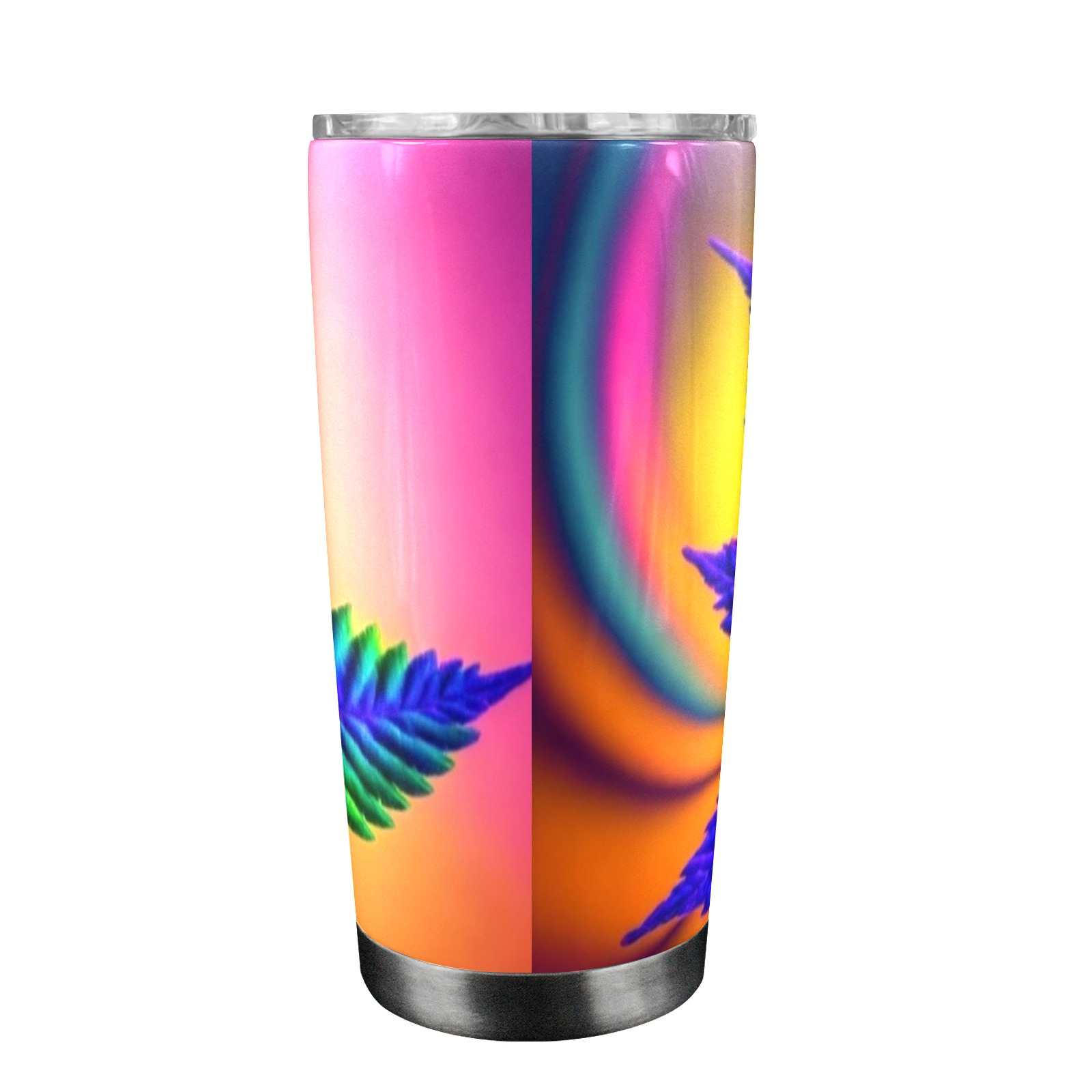 Psychedelic Leaf 20oz Mobile Tumbler with Clear Slide Lid