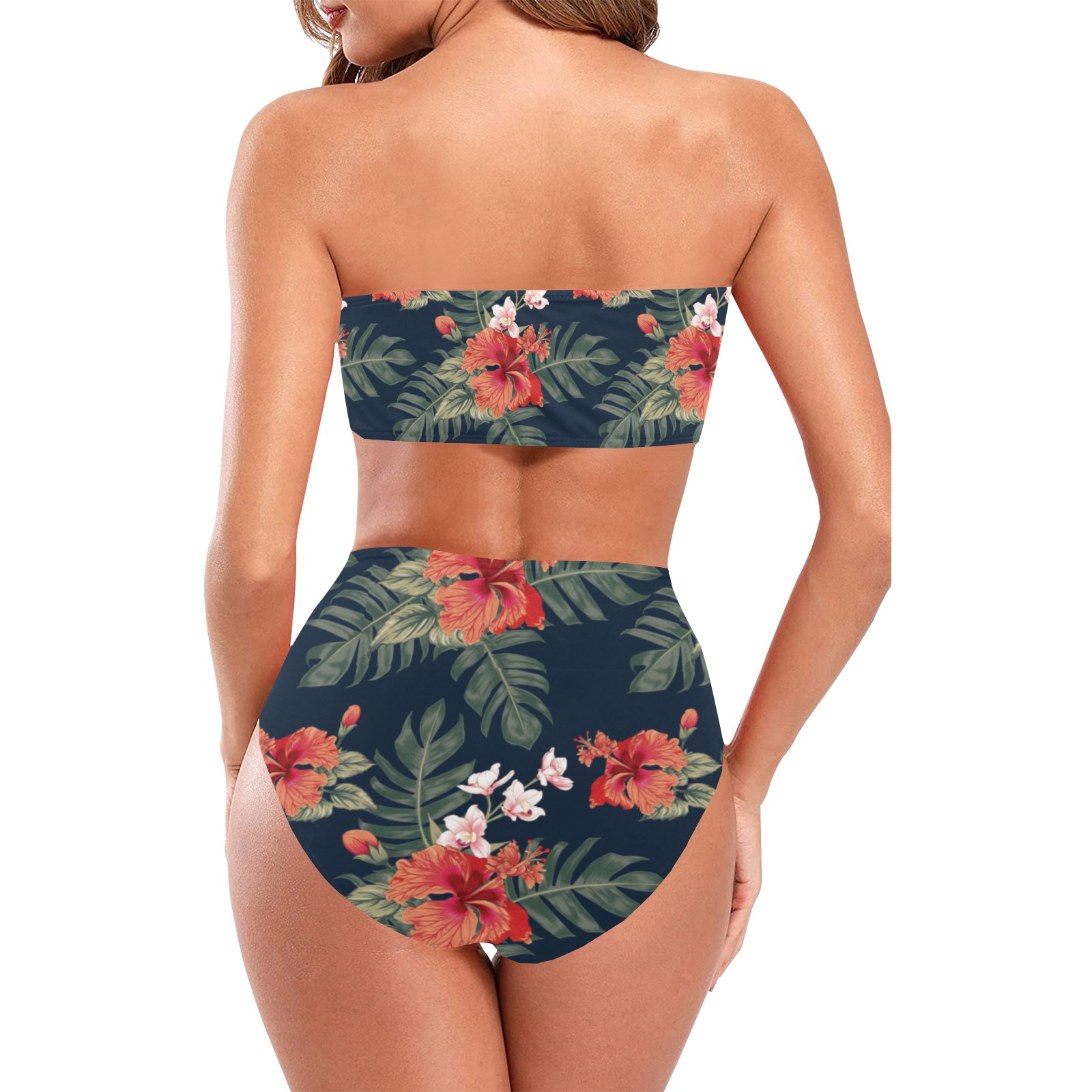 The Tropical Chest Wrap Bikini Swimsuit (Model S36)