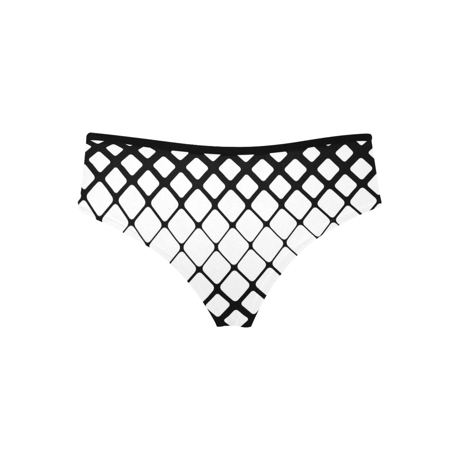 BLACK AND WHITE PATTERN Women's Hipster Panties (Model L33)