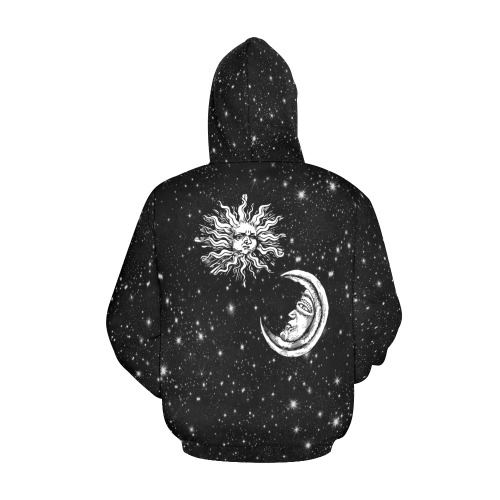 Mystic Moon and Sun All Over Print Hoodie for Men (USA Size) (Model H13)