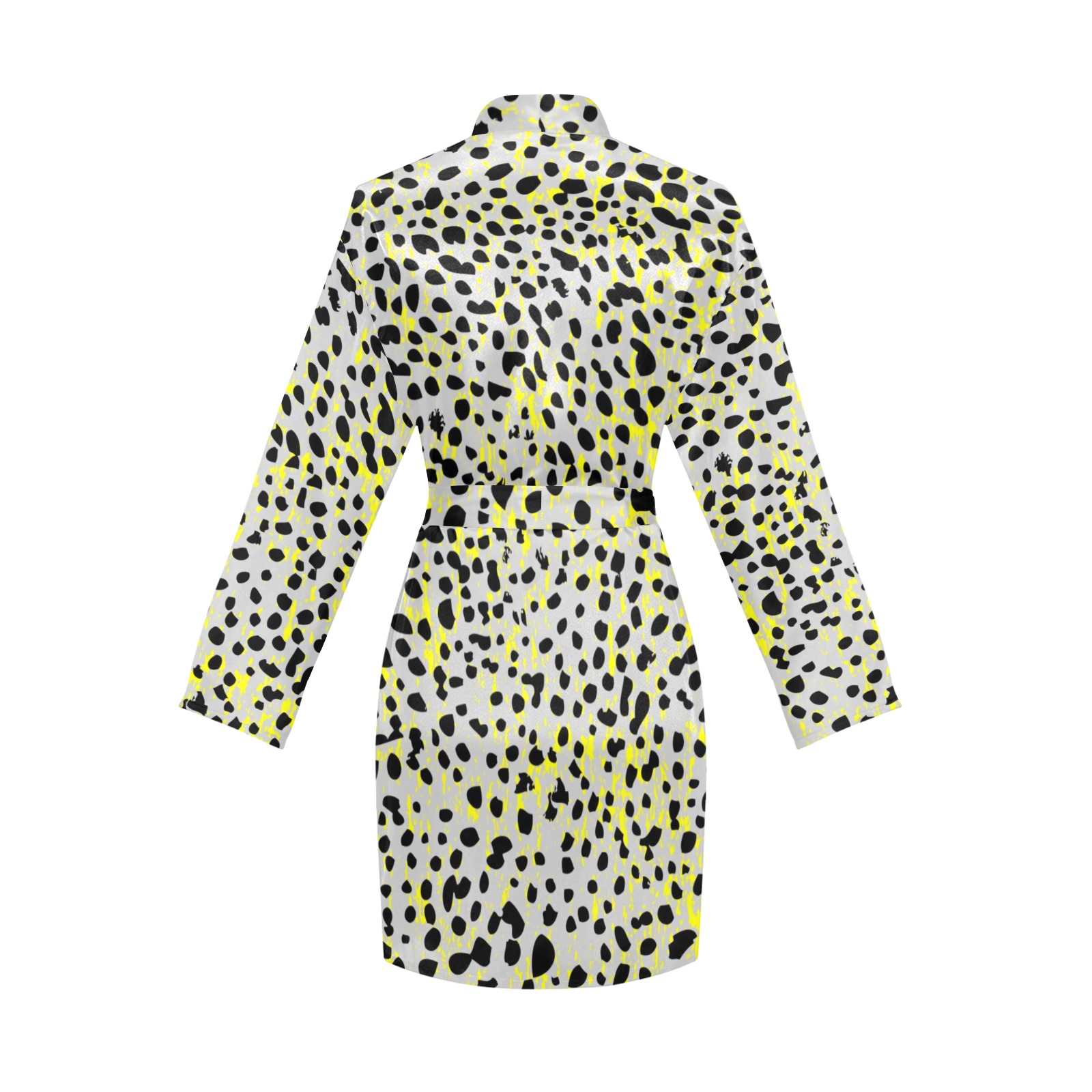 Modern leopards dots 1A Women's Long Sleeve Belted Night Robe