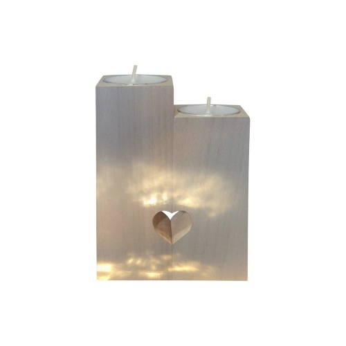 clouds Wooden Candle Holder (Without Candle)