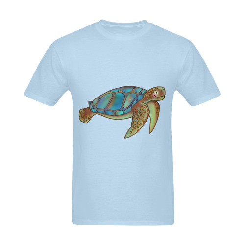 Turtle Sealife Cartoon Sunny Men's T- shirt (Model T06)