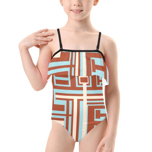 Model 1 Kids' Spaghetti Strap Ruffle Swimsuit (Model S26)
