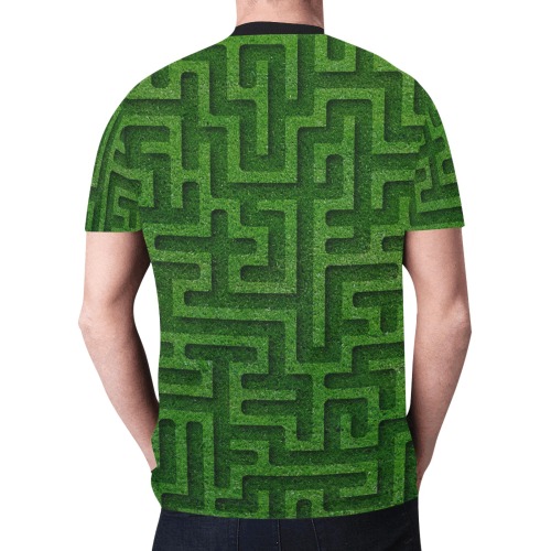 Green Maze New All Over Print T-shirt for Men (Model T45)