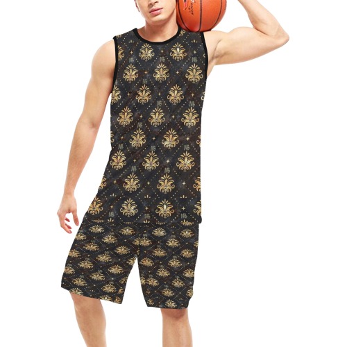 Royal Pattern by Nico Bielow Basketball Uniform with Pocket