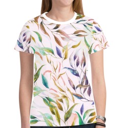 Painting colorful leaves 78 New All Over Print T-shirt for Women (Model T45)