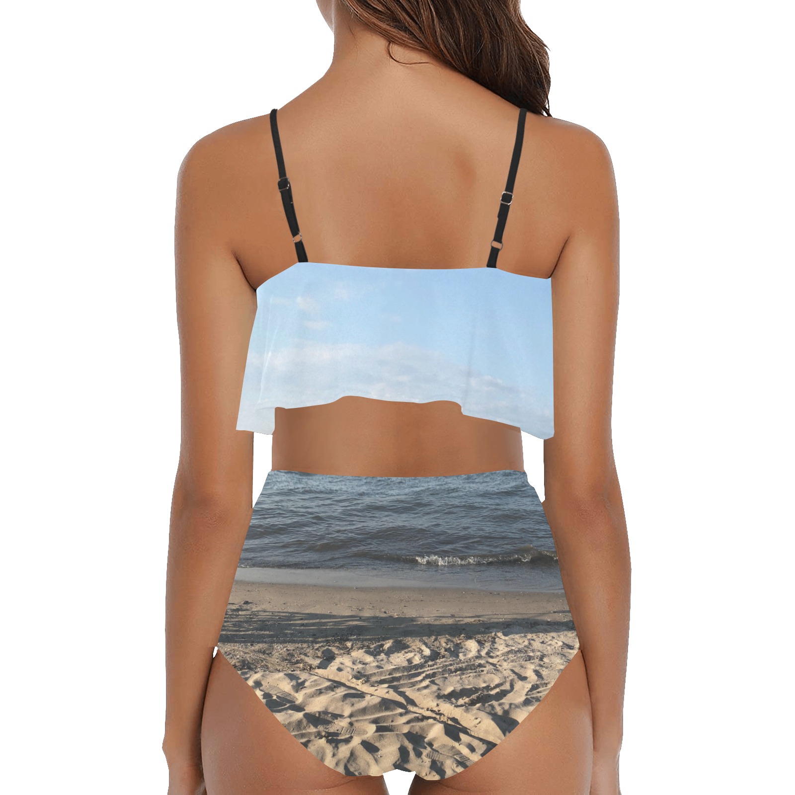 Beach Collection High Waisted Ruffle Bikini Set (Model S13)
