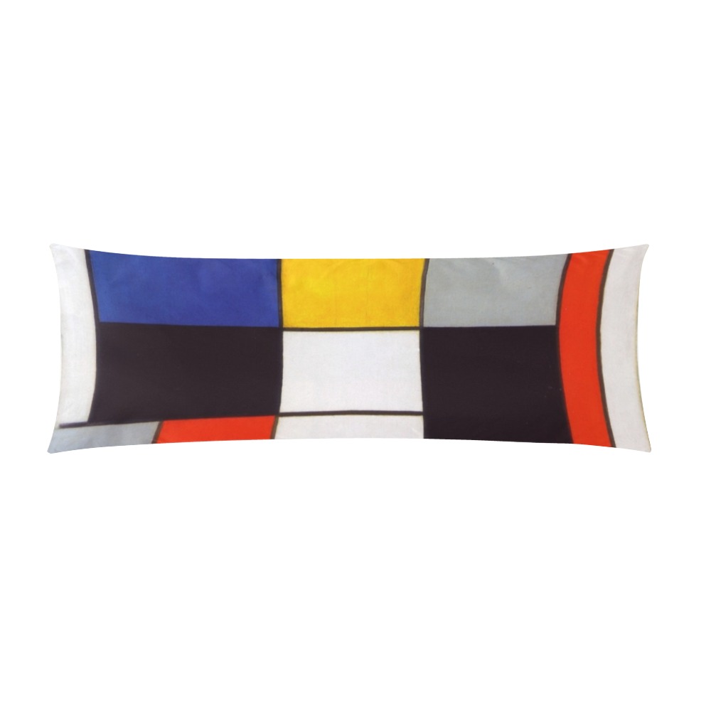Composition A by Piet Mondrian Custom Zippered Pillow Case 21"x60"(Two Sides)