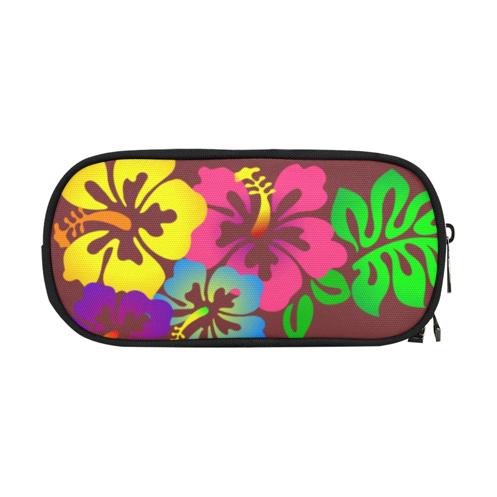 Hibiscus Hawaiian Flowers Pencil Pouch/Large (Model 1680)