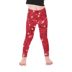 Sparkling Sequin - Look Kid's Ankle Length Leggings (Model L06)