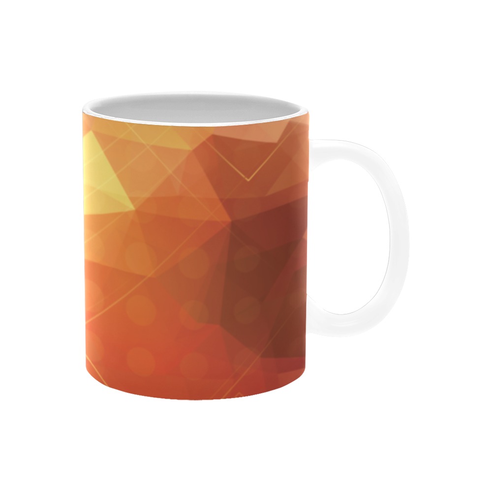 Abstract orange pattern White Mug(11OZ)