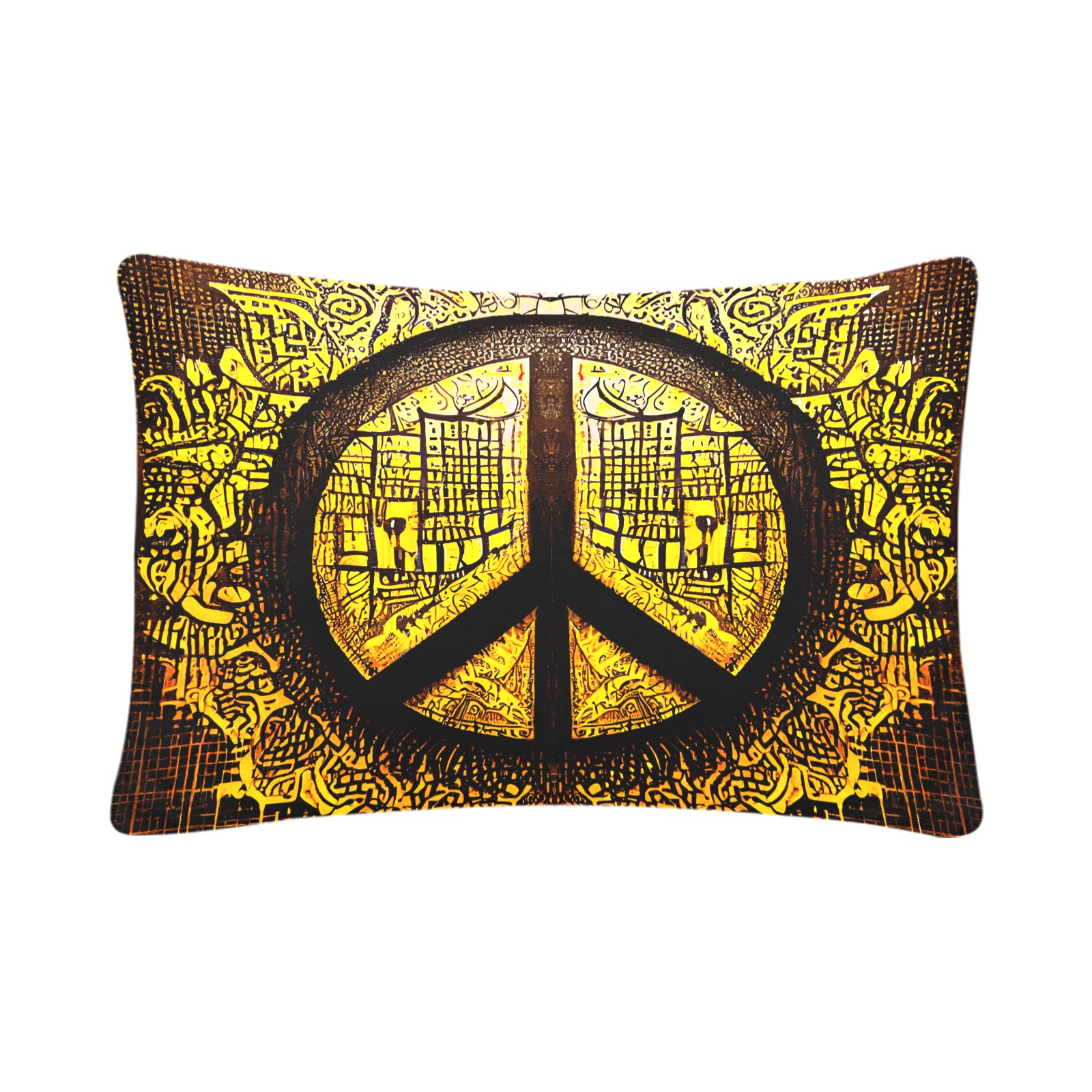 peace Custom Pillow Case 20"x 30" (One Side) (Set of 2)