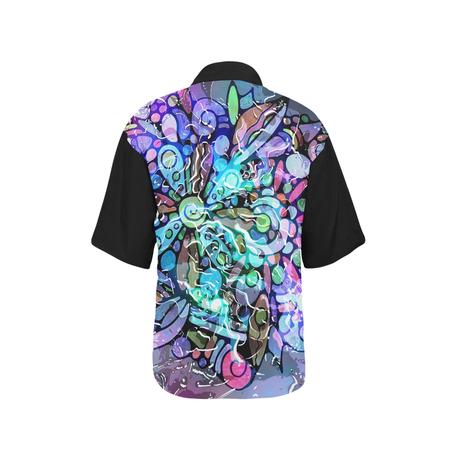 Abstract NEURO ART 1 All Over Print Hawaiian Shirt for Women (Model T58)