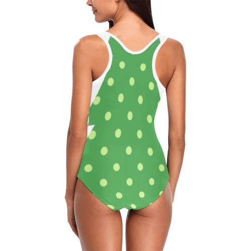 Dot Tree Vest One Piece Swimsuit (Model S04)