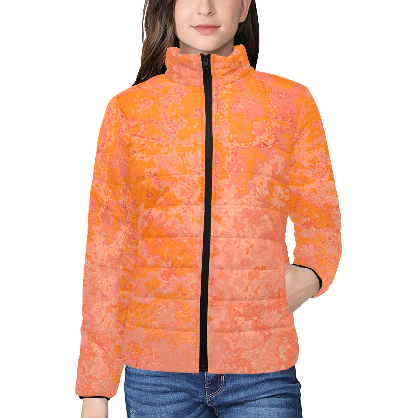 Padded jacket #19 Women's Stand Collar Padded Jacket (Model H41)