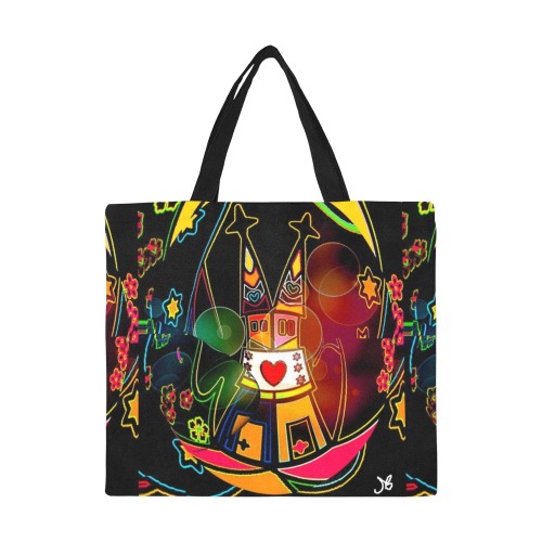 10 Years Nico Bielow Art Limited Motif Dom All Over Print Canvas Tote Bag/Large (Model 1699)