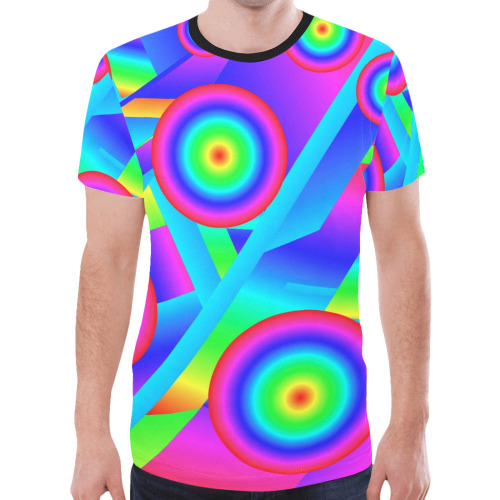 Abstract Music New All Over Print T-shirt for Men (Model T45)