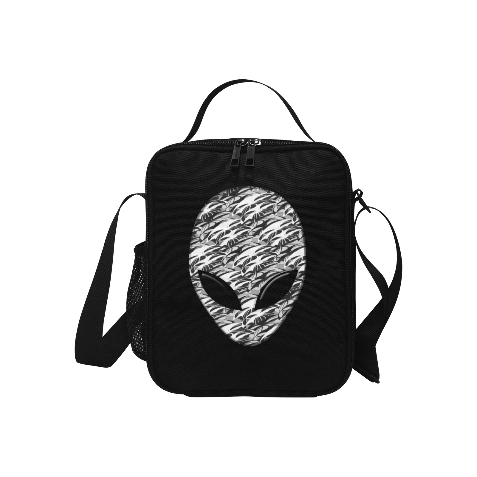 Alien Face and Troops Pattern Crossbody Lunch Bag for Kids (Model 1722)