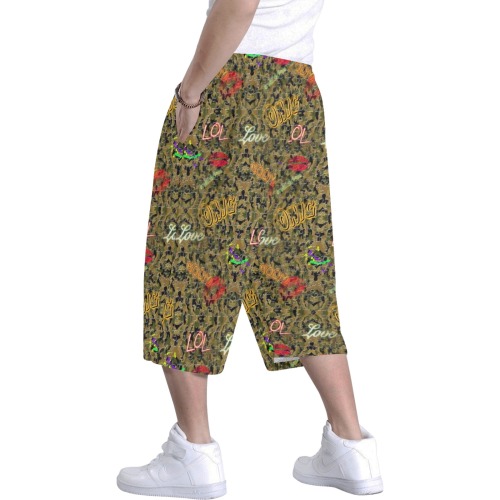 Camouflage Pop Art by Nico Bielow Men's All Over Print Baggy Shorts (Model L37)