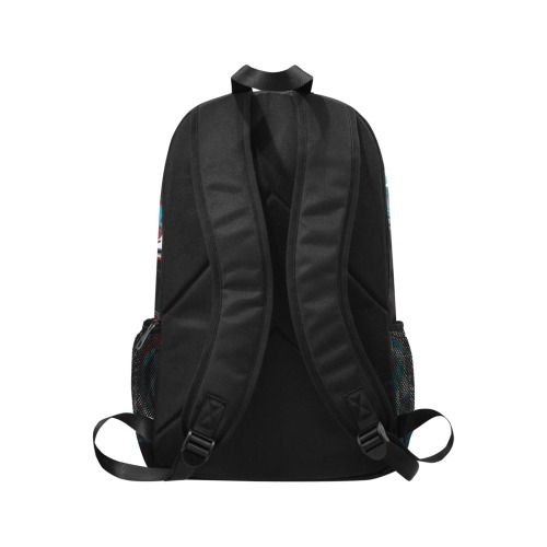 Dark Wave of Colors Fabric Backpack with Side Mesh Pockets (Model 1659)
