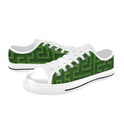 Green Maze Women's Classic Canvas Shoes (Model 018)