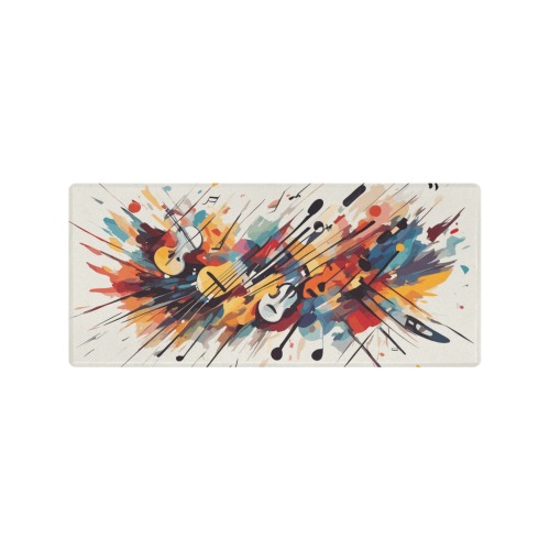 Nice abstract art of colorful musical instruments Gaming Mousepad (35"x16")