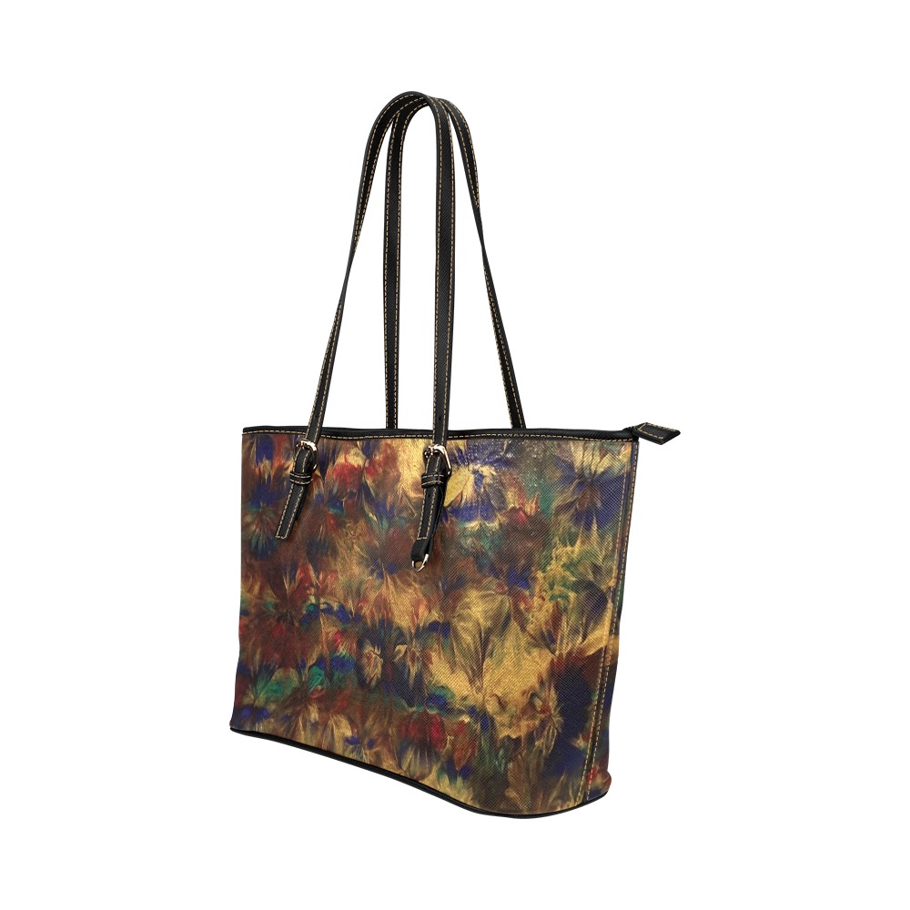 Fireflies Leather Tote Bag/Small (Model 1651)
