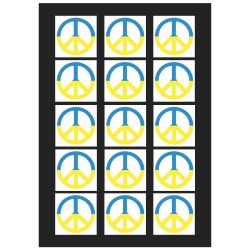 Ukraine Peace Symbol Personalized Temporary Tattoo (15 Pieces)