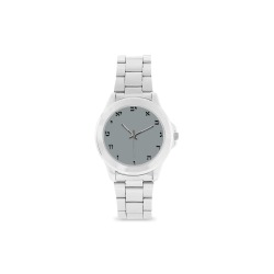 cadran hebreu transparent Unisex Stainless Steel Watch(Model 103)