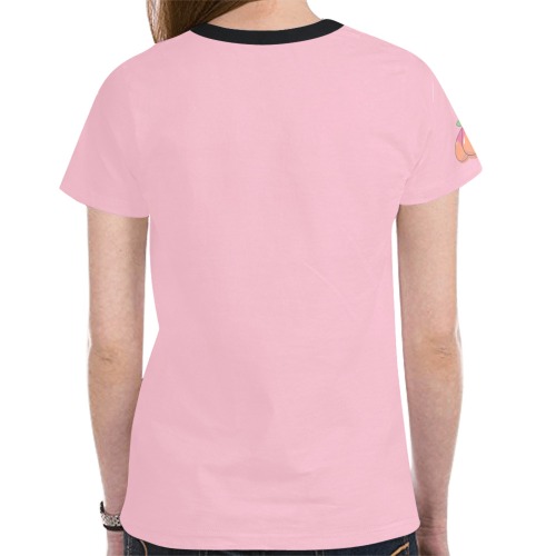 Pink T-Shirt (Womens) New All Over Print T-shirt for Women (Model T45)