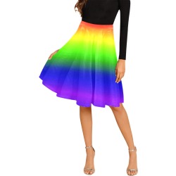 rainbow side Melete Pleated Midi Skirt (Model D15)