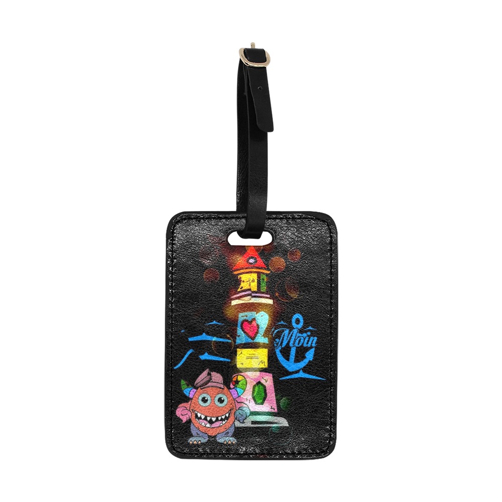 Moin Monster Dark by Nico Bielow Luggage Tag