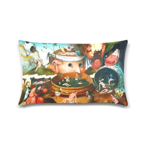 Hieronymus Bosch-The Vision of Tondal Custom Zippered Pillow Case 16"x24"(One Side Printing)