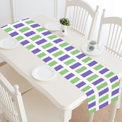 blue and green Table Runner 14x72 inch