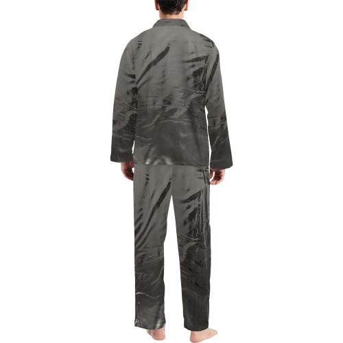 Latex Optik by Nico Bielow Men's V-Neck Long Pajama Set