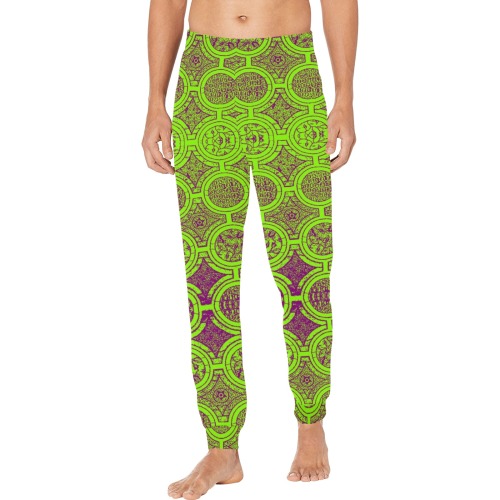 AFRICAN PRINT PATTERN 2 Men's Pajama Trousers with Custom Cuff