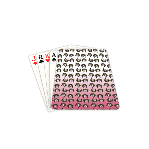 retro girl daisy chain pattern Playing Cards 2.5"x3.5"