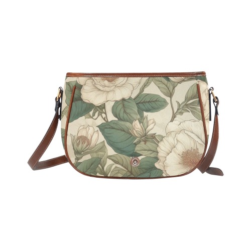 Camellia Blossom Saddle Bag/Large (Model 1649)