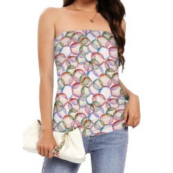 Bold Circular Symphony Women's Long Tube Top (Model T84)