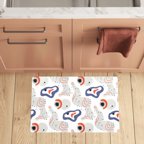 Elegant Abstract Mid Century Pattern Kitchen Mat 28"x17"