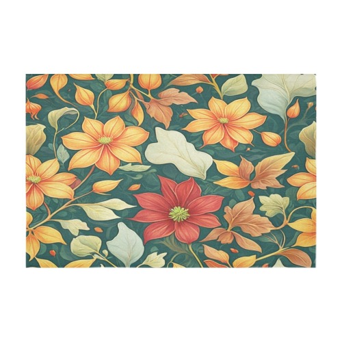 Fabulous Florals 9 Cotton Linen Tablecloth 60" x 90"