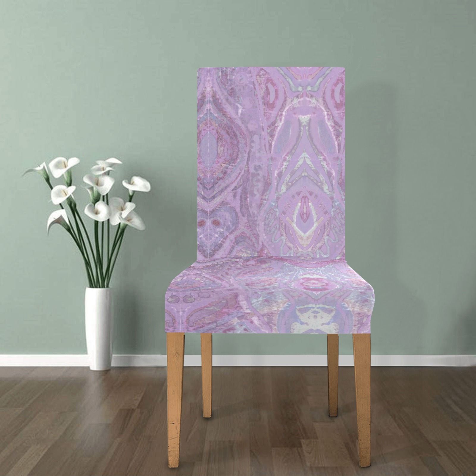 hearts vieux rose Removable Dining Chair Cover