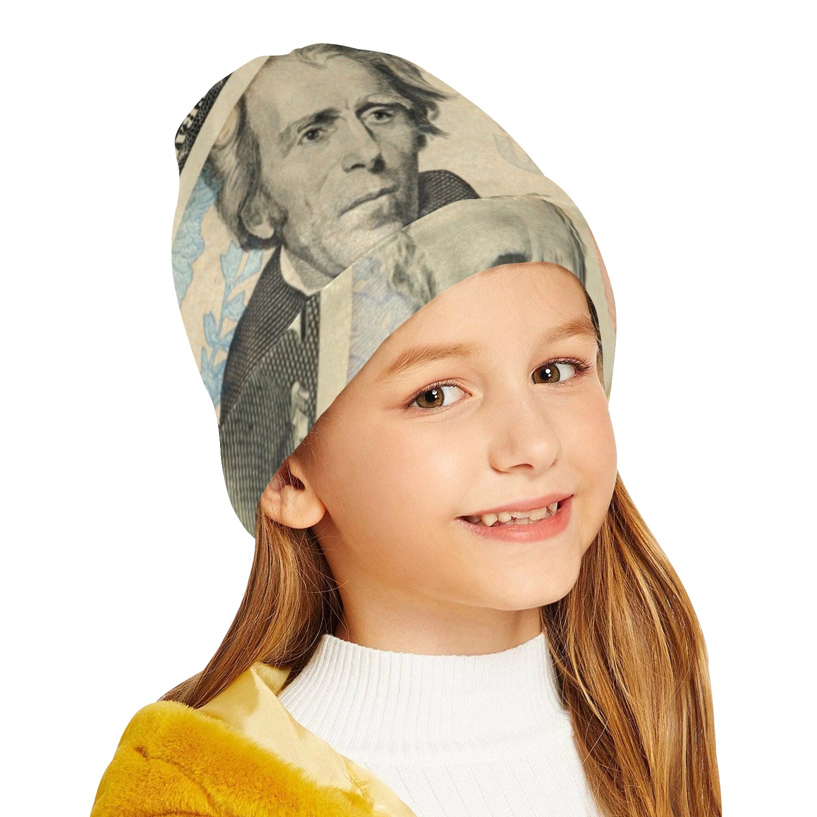 US PAPER CURRENCY All Over Print Beanie for Kids